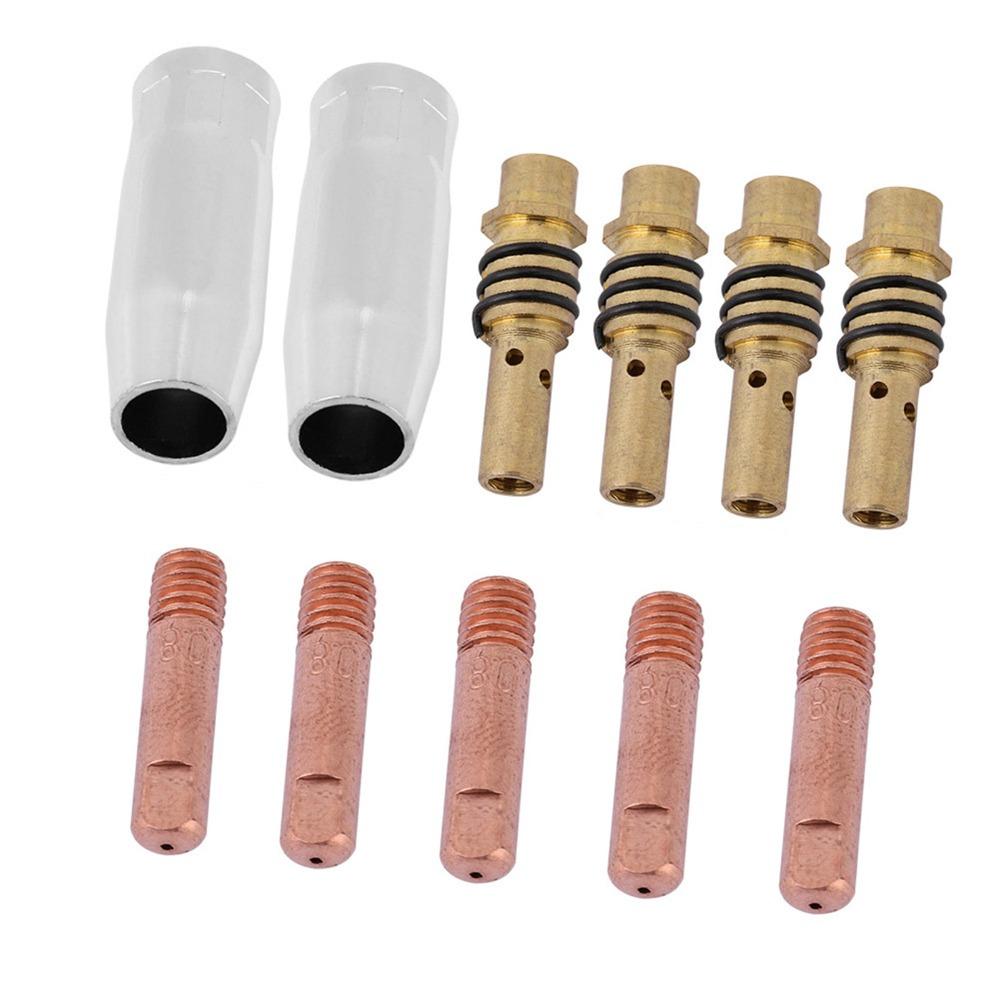 11PCS Nozzles and Tips MIG Welding Consumables  for 15AK Torch Tool Welding Machine Accessories