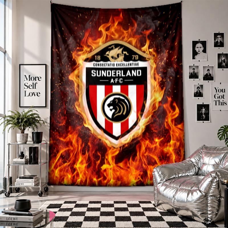 Sunderland Football Wall Tapestry Home Decor Wall Hanging Cloth for Bedroom Living Room Background