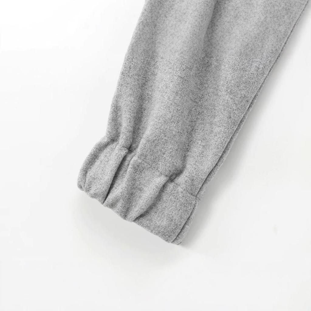 ZA Women's Spring 2025 Wool Blend Hooded Jacket & Straight Leg Pants Set