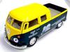 KiNSMART Volkswagen Bus Пикап Доставка Масштаб 1963 VW Bus Двойная Кабина Пикап 1/34 ЖЕЛТЫЙ/ЗЕЛЕНЫЙ