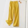 2023 Summer Korean Style High Waist Cotton Linen Wide-Leg Pants - Loose, Slimming, Plus Size, Casual.
