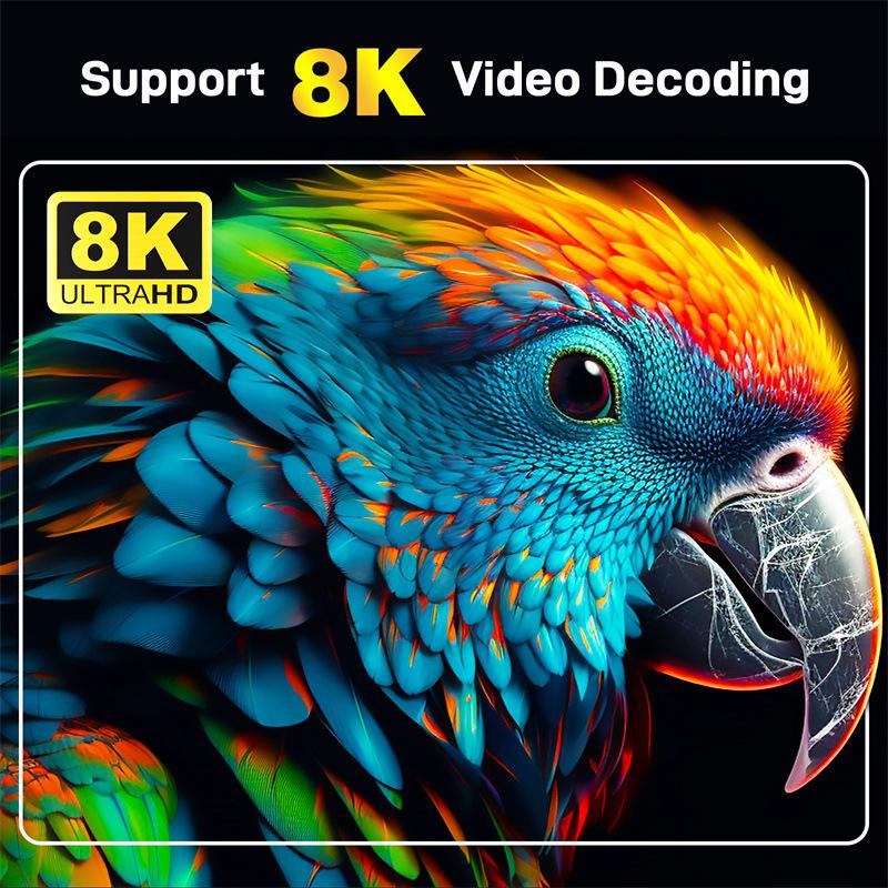 8K HD ТВ-приставка TV98PRO с 60 кадрами в секунду, 5G Wi-Fi, Bluetooth и голосовым пультом дистанционного управления