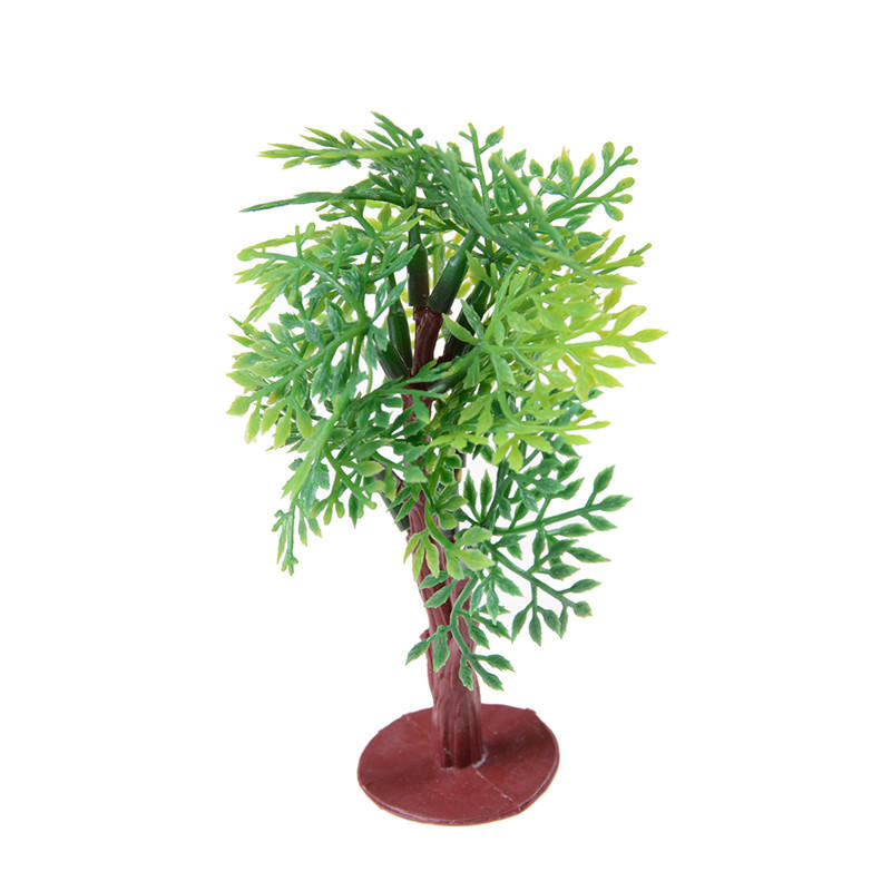 Яркая 9-сантиметровая модель зеленого дерева, железнодорожный парк, макет в масштабе Ho, декор для кукольного домика