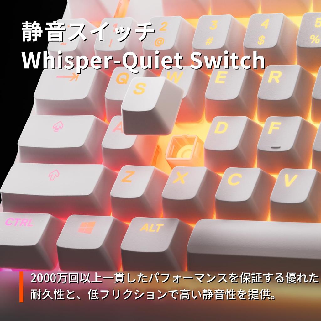 SteelSeries Gaming Keyboard Tenkeyless Wired Apex 3 TKL White US English Layout Silent Switch IP32 Water Resistant 24 Key Simultaneous Press Support