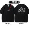 Хлопковая футболка Gorilla Fitness Повседневная Уличная Спортивная Модная Винтажная Современная Классическая Крутая Хипстерская Ретро Гранж