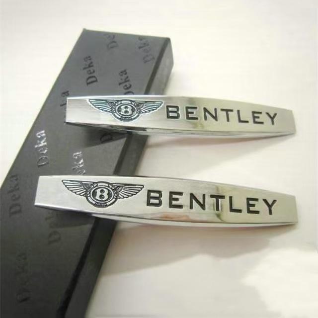 B-Bentley-B Metal Car LOGO Decals Badge Decoration Stickers Accessories For Bentley Flying Spur Continental GT Bentayga Mulsanne GH1