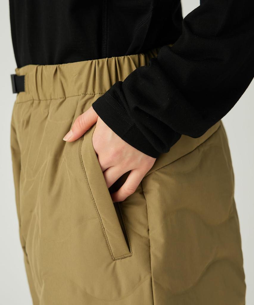 Snow Peak Бесшовные стеганые пуховые брюки и XL PA-25AU015, Мужские Женские, Оливковый,