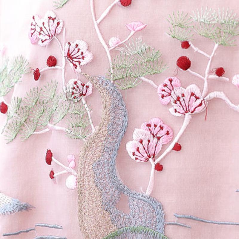Женское улучшенное платье Cheongsam, элегантное длинное платье с вышивкой в ​​стиле ретро, ​​праздничное платье с цветочным принтом, китайская женская одежда высокого качества