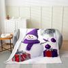 Black Santa Claus Fleece Throw Blanket Queen Kids Christmas Flannel Blanket Plush Fuzzy Xmas African American for Bed Couch