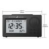 Al Fatiha Muslim Prayer Clock with Automatic Time Setting Hijri Gregorian Calendar LED Backlight Desktop Azan Clock