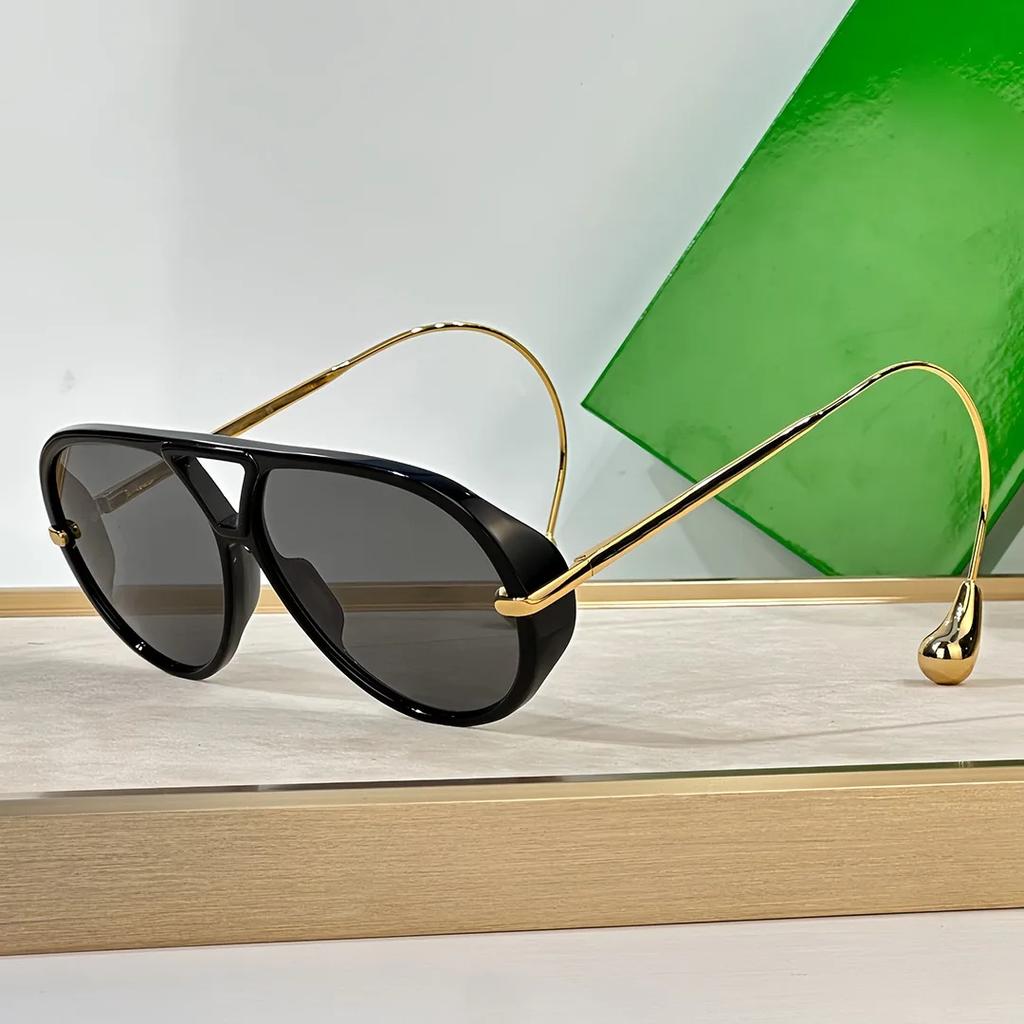 Роскошный Дизайнерский Бренд Оверсайз Очки-авиаторы Женские Мужские Популярные Винтажные Солнцезащитные Очки Панк Двойная Переносица Очки