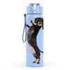 1PC Black Long Tail Dog Print 750ml Color Plastic Sports Water Bottle Leakproof Flip Straw Lid Suitable for Sports Office Home Use