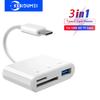 Картридер Type C SD TF Картридер USB C OTG Адаптер Высокоскоростной передатчик данных для телефона 15 Macbook Смартфона