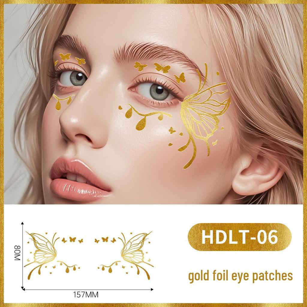 3D наклейки-тату для глаз с бабочками: Стойкий, Водостойкий, Потостойкий для Сценического Макияжа