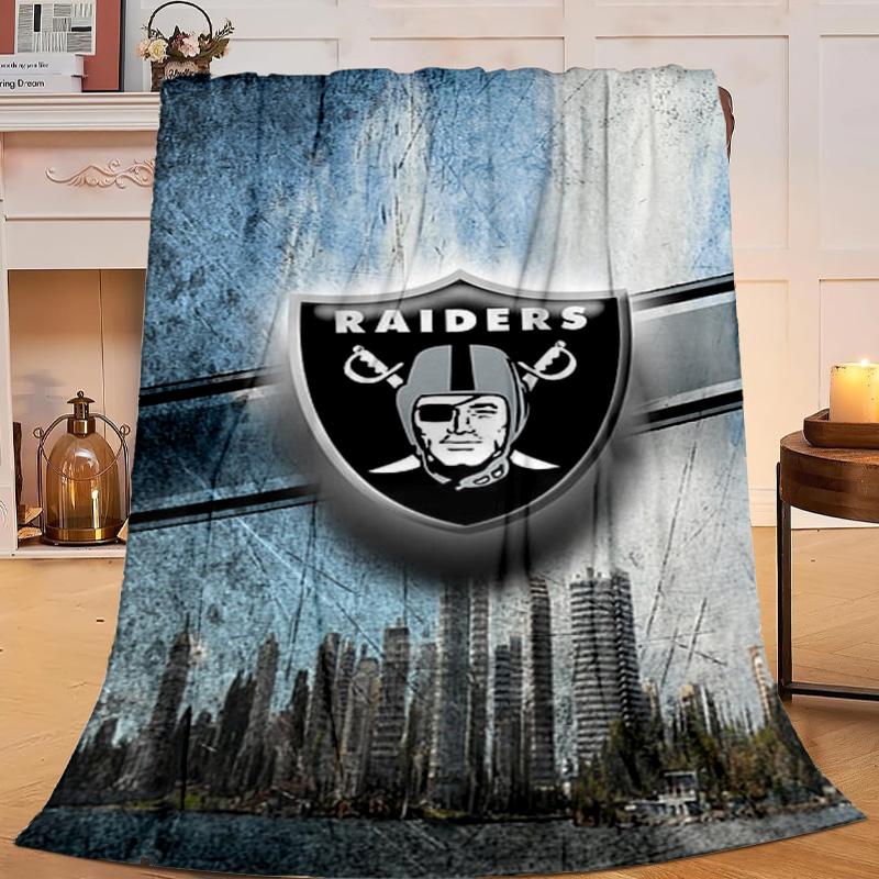 1PC Rai-ders Football Legacy Flannel Blanket Gift, Suitable for Both Men And Women, Soft Ideal for Beds And Sofa, Birthday Or Christmas Gift