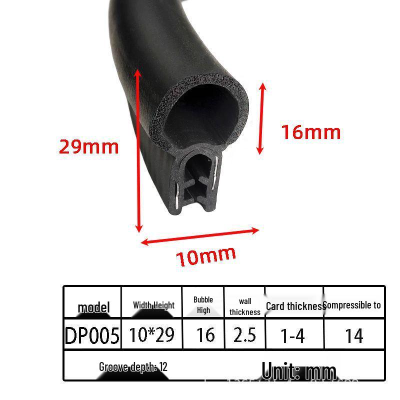U-образные уплотнительные ленты из вспененной резины для шкафов и автомобильных дверей