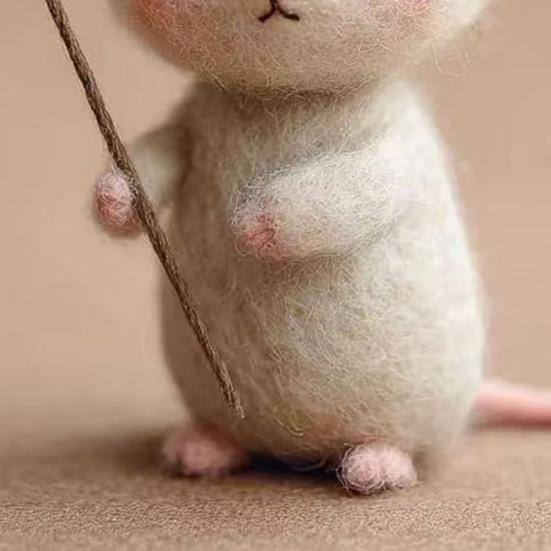 Фетровая мышка со звездой ручной работы милая фетровая фигурка мышки мышка держит волшебную палочку со звездой украшение для осеннего домашнего декора наполнитель для рождественского чулка