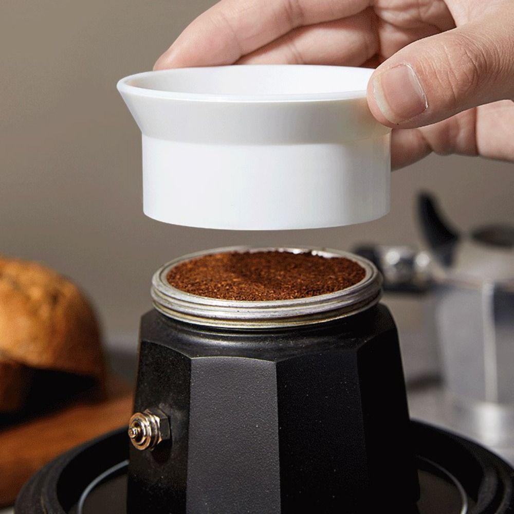 Anti-spill Powder Rotary Powder Dosing Ring Universal Coffee Pot Powder Ring Moka Pot Tamper  Cafe