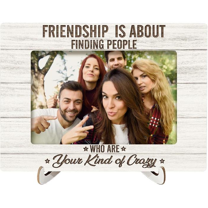Friends Picture Frame 4x6 - Friendship Gifts for Women, Gifts for Best Friend Women, Friendship Gift for Bestie, Thank You Gift for Friends, Friend