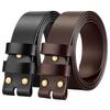 Men's Genuine Leather Belt Strap, Buckle-Free, Cowhide, Pin Buckle Compatible, Top Layer Cowhide, No Buckle Holes
