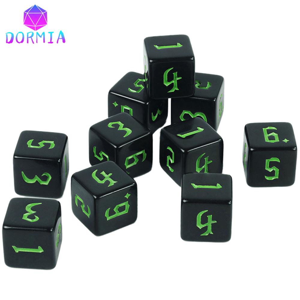 Dormia D6 Dice Dice High Class Acrylic Colourful Ink Filling Fantasy Vintage Style Font Style For DND Game Entertainment Supplies