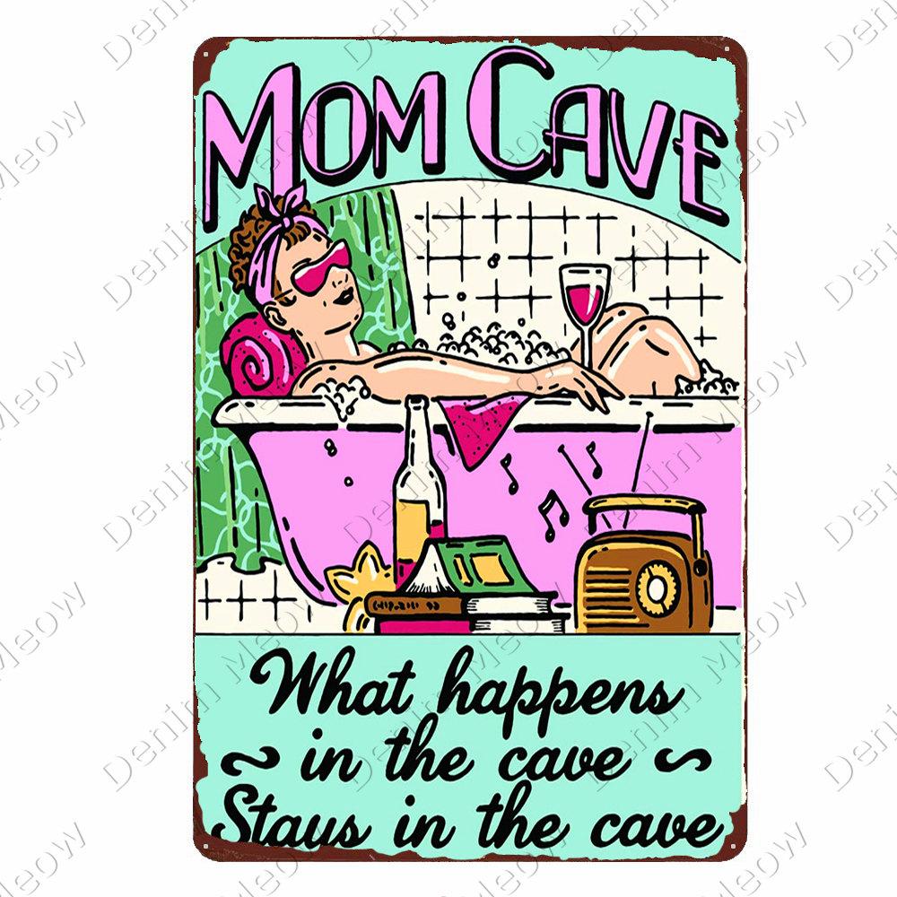 Женская пещерная табличка Добро пожаловать в мой сарай, винтажные металлические вывески, бар, паб, кафе, домашний декор, металлические пластины в пещере для мамы, забавный жестяной постер N368