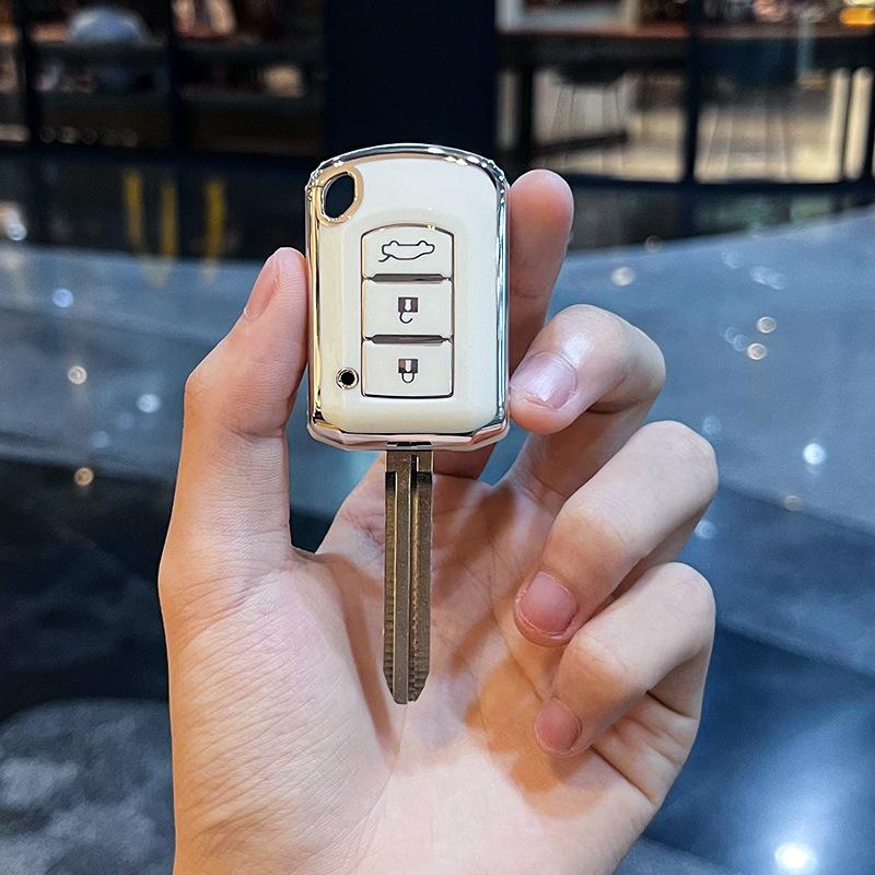 Подходит для Mitsubishi Key Case OutlanderASXLansegoran Pajero Eclipse Cross, автомобильный прямой чехол для ключей, сумка с пряжкой