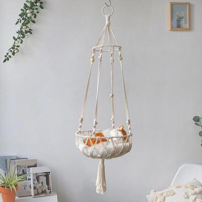Кровать-гамак для кошек, плетеная вручную корзина для кошек, качели для кошек в стиле бохо, для сна, игр, лазания, отдыха