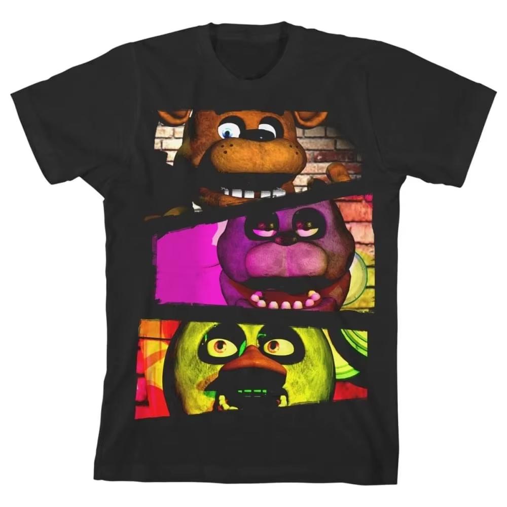 Five Nights At Freddys FNAF Мужская юмористическая футболка с графикой 2026 Новая хлопковая классическая с круглым вырезом с коротким рукавом Повседневная футболка