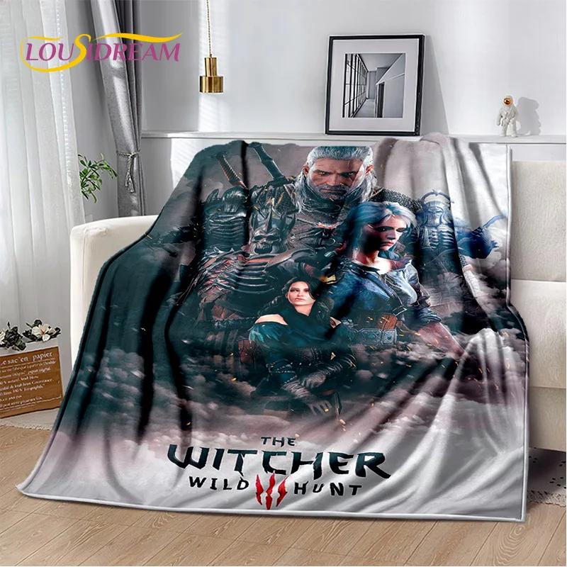 3D The W-Witcher Game Cartoon Soft Flannel Blanket for Beds Bedroom Sofa Picnic,Throw Blanket for Cover Outdoor Leisure Nap Gift