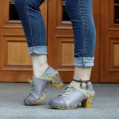 Женская повседневная обувь смешанного цвета в этническом стиле в стиле ретро, ​​мягкая женская лоскутная обувь