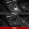 For BMW 3 4 Series F30 F31 F32 F33 F34 F36 (2012-2018) Car Center Console Gear Shift Cover Panel, Carbon Fiber ABS Trim Sticker blvc18