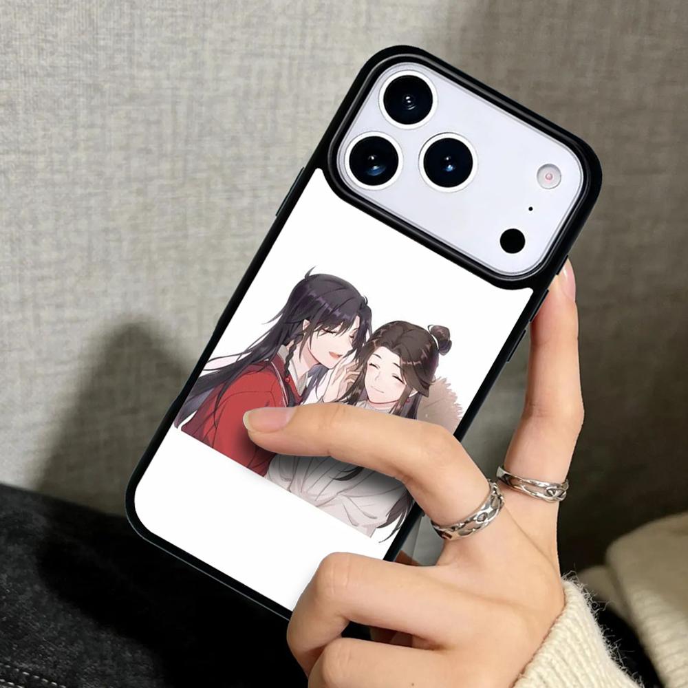Чехол-бампер для iPhone 17 Air 16 Pro Max 15 Plus 11 13 Mini 14 12 Задняя крышка телефона Tian Guan Ci Fu hua cheng xie lian
