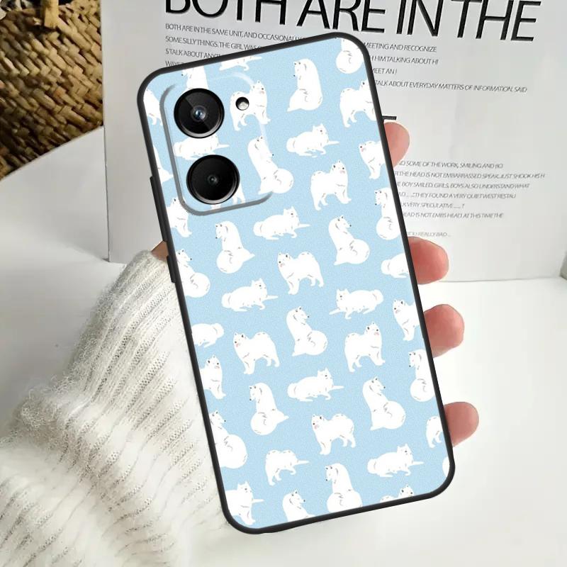 Samoyed Puppy For Realme 12 Pro Plus 11 10 9 C67 C55 C53 C35 C33 C30 C25s C21Y C15 GT3 GT5 GT Neo 5 Case