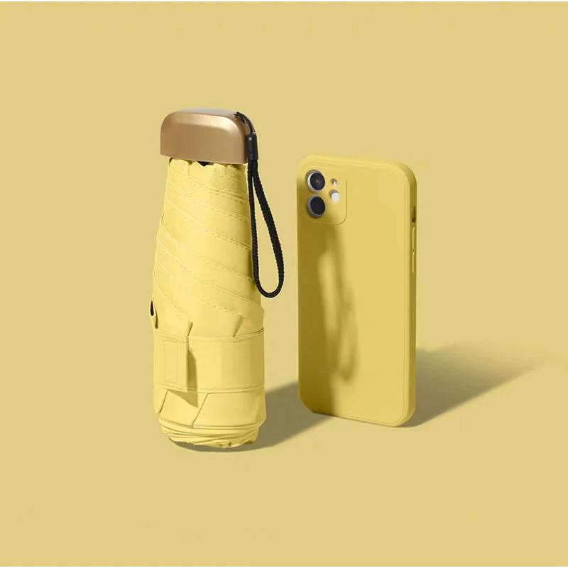 Ультралегкий женский мини-зонт с 50-кратным складыванием, защита от солнца и ультрафиолета, зонт двойного назначения, карманный зонт от солнца