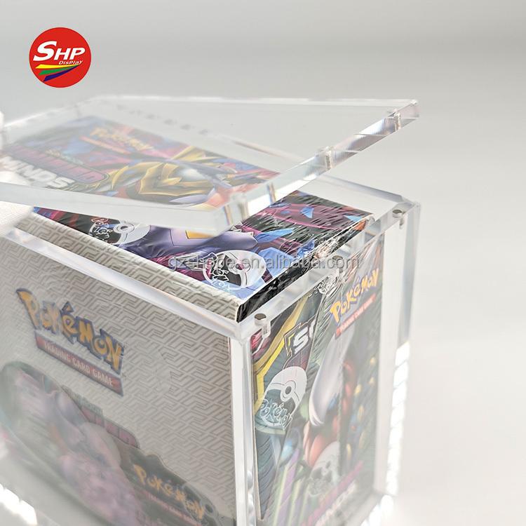 SHP Custom Acrylic Pokemon Cards 1999 1st First Edition TCG Booster Box Pack Sealed English Trading Collectible Card Game Case
