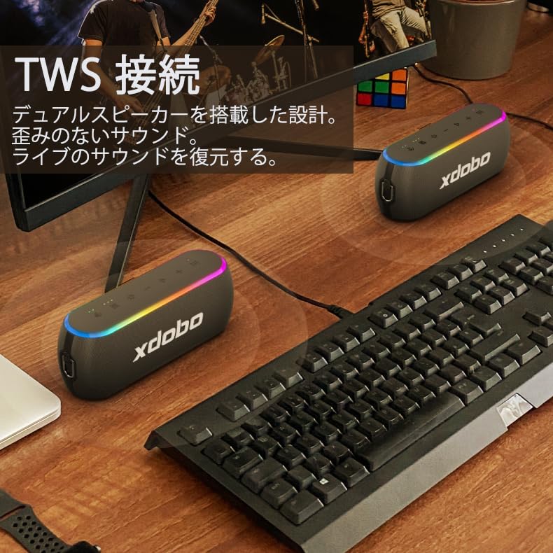 XDOBO X8 III Bluetooth 60 Вт Пиковая Усиленная DSP Bluetooth Пассивная Громкая До 12 Часов Непрерывного Настроения Беспроводная Портативная Колонка Динамик, Выход, Бас,