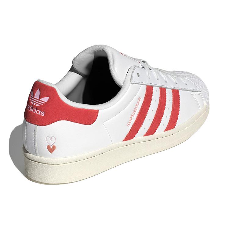 adidas Женские Superstar 'День святого Валентина 2024' (женские размеры) Кеды для скейтборда Cloud White / Bright Red / Wonder Clay IG5958