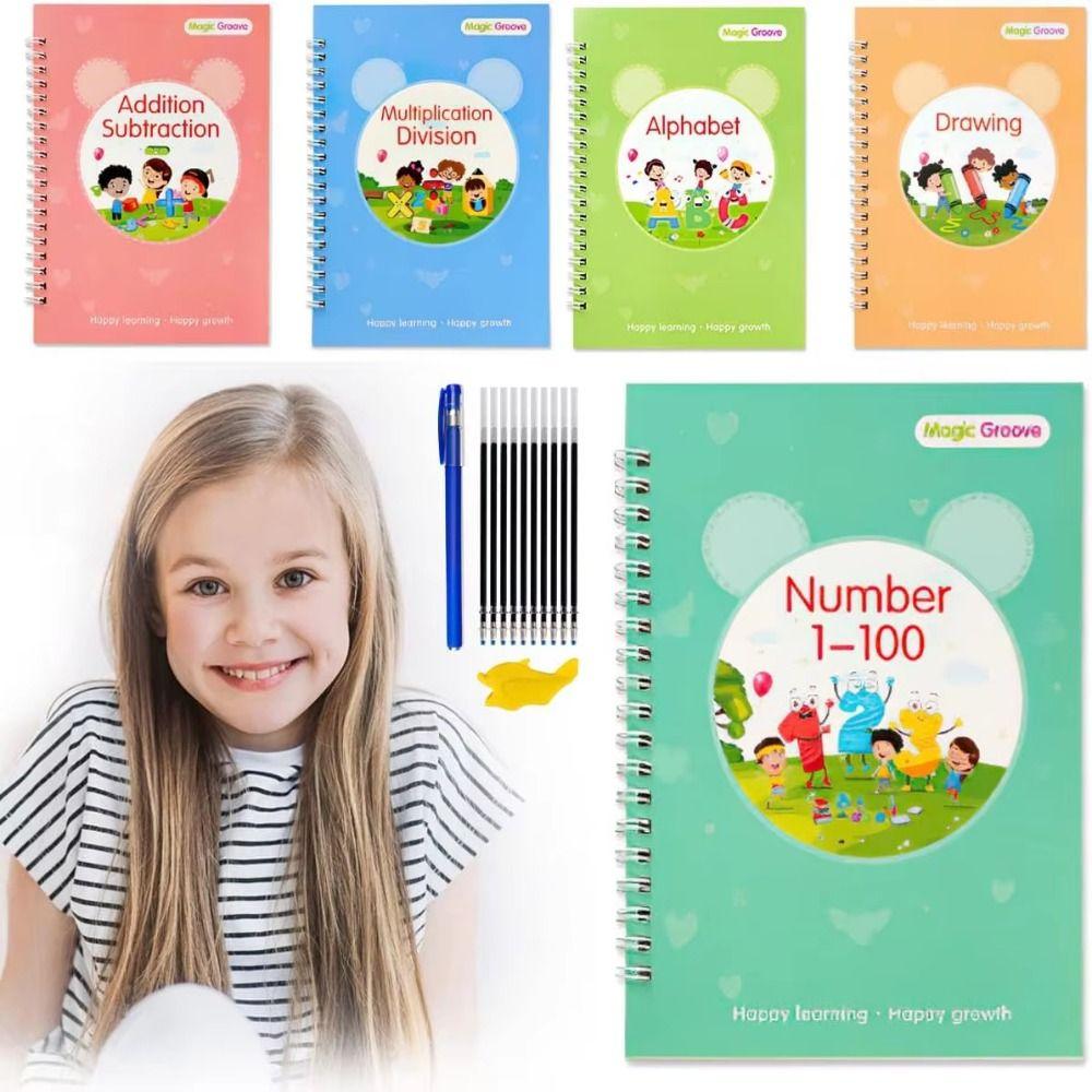 3D Children's Handwriting Book Reusable Writing Exercise Book  Primary School