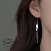Винтажные серьги из серебра 925 пробы для женщин Модные Простые Длинные Серьги-подвески Звезда Украшения Предотвращение Аллергии Аксессуары для Вечеринки