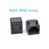 Сетевая розетка RJ45 Female 8P8C inline Вертикальная RJ45 90 градусов Полностью пластиковая