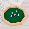 Wooden Octagonal Board Game with 5 Dice, Perfect for Family Game Night, Friends Gathering Party Toy
