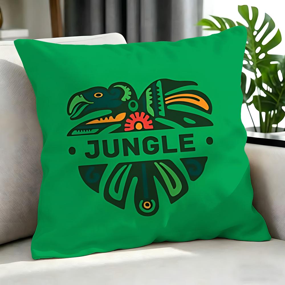 Indie Jungle Cushion Cover Cushion Cover Set 4Pcs 50X50 45X45 40X40 Pillowcase Decorative Sofa Home Decor