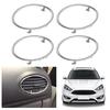 Air Conditioning Trim Outlet Decoration Vent Trim Circle Sticker for Automotive Stylish, Car Styling Visual Appeal 4pcs
