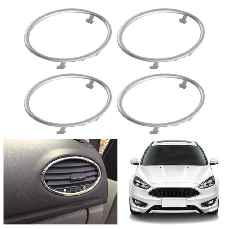 Air Conditioning Trim Outlet Decoration Vent Trim Circle Sticker for Automotive Stylish, Car Styling Visual Appeal 4pcs