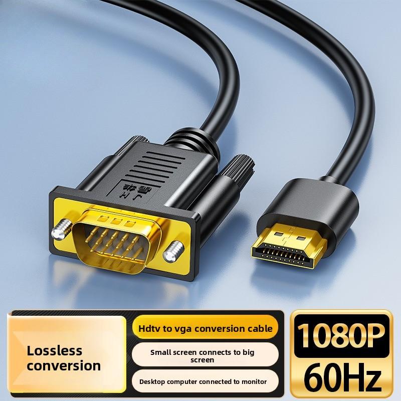 Кабель-конвертер HDMI в VGA высокой четкости для подключения настольных компьютеров, ноутбуков, мониторов и проекторов