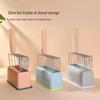 Metal Cat Litter Scoop Set with Large Wooden Handle and Candy Color Base