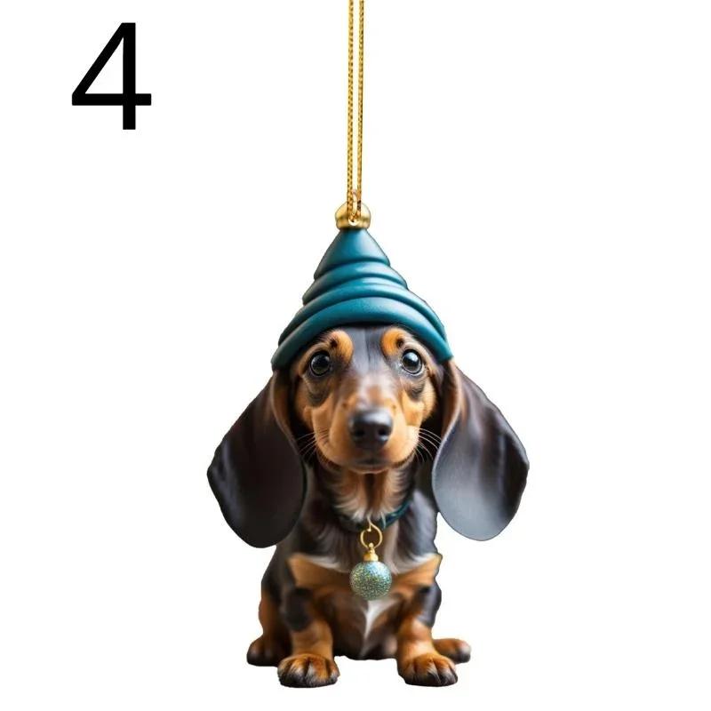 1 шт. Мультяшная милая собачка 2025 Рождественские украшения Подвесное украшение Подарок Рождественская подвеска на елку Персонализированный кулон Товары для вечеринки