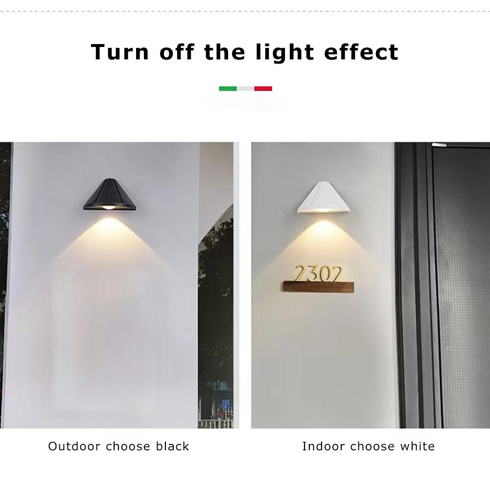 AC85-265V 6W LED настенный светильник с номером дома, белый и черный, современный минималистский стиль, внутреннее и наружное освещение, прожекторы для дверных табличек
