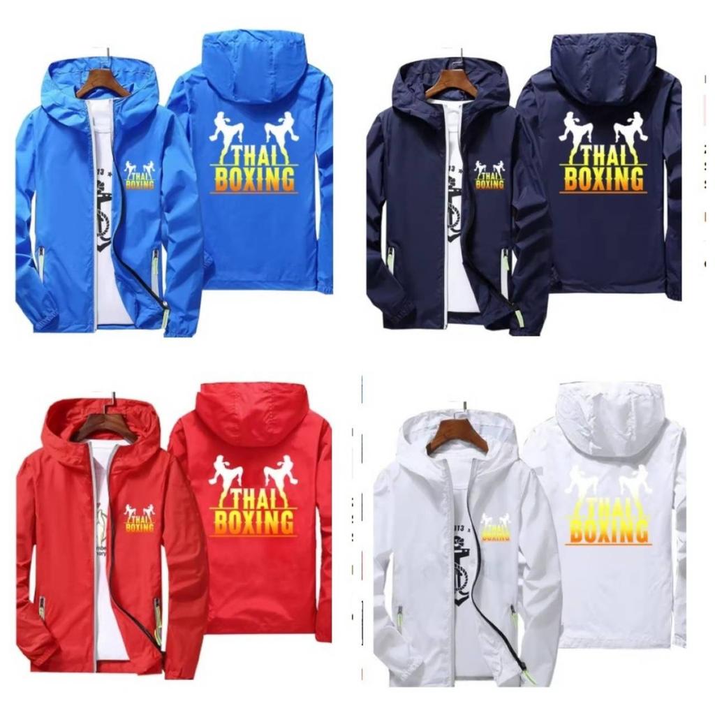 Муай Тай Кикбоксинг ММА UFFC Куртка Толстовка Ветровка Худи на молнии Мужская Женская Детская Унисекс Длинный рукав Принт Спорт Зал Фитнес Тренировка